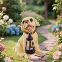 Lampa Lampka Solarna Ogrodowa Ozdobna Ozdoba Pies z Lampionem Led Dekoracja