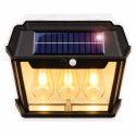Lampa Solarna Led Potrójna Kinkiet Ogrodowy Elewacyjny z Czujnikiem Ruchu