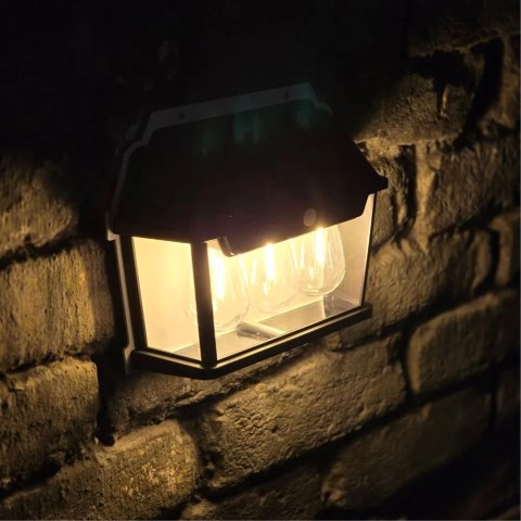 Lampa Solarna Led Potrójna Kinkiet Ogrodowy Elewacyjny z Czujnikiem Ruchu