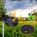Lampa Solarna Ogrodowa Wbijna Kwiat Lilii Lilia Ozdoba Kwiaty Solarne Led