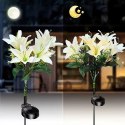 Lampa Solarna Ogrodowa Wbijna Kwiat Lilii Lilia Ozdoba Kwiaty Solarne Led
