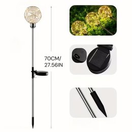 Lampy Lampki Solarne Ogrodowe Wbijane Lampa Led Kula Wodoodporne 4 szt