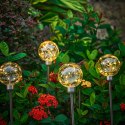 Lampy Lampki Solarne Ogrodowe Wbijane Lampa Led Kula Wodoodporne 4 szt