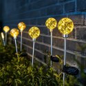 Lampy Lampki Solarne Ogrodowe Wbijane Lampa Led Kula Wodoodporne 4 szt