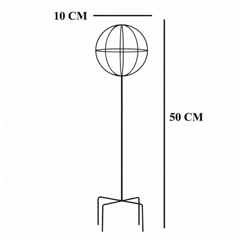 Pergola Ogrodowa Tarasowa Metalowa Podpora do Pnączy Róż Kwiatów 50x10cm Czarna