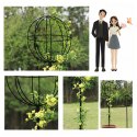 Pergola Ogrodowa Tarasowa Metalowa Podpora do Pnączy Róż Kwiatów 50x10cm Czarna