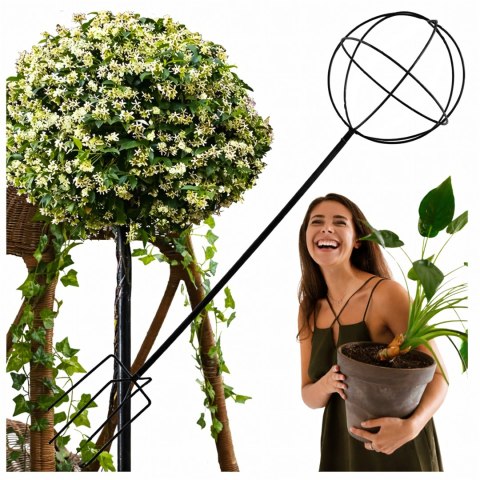 Pergola Ogrodowa Tarasowa Metalowa Podpora do Pnączy Róż Kwiatów 50x10cm Czarna