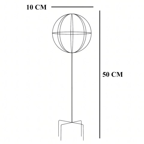 Pergola Ogrodowa Tarasowa Metalowa Podpora do Pnączy Róż Kwiatów 50x10cm zielona