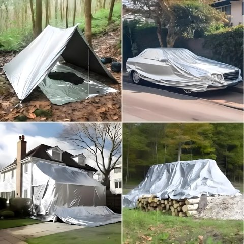 Plandeka Płachta Ochronna UV 3x4m 80g Okryciowa Mocna Uniwersalna