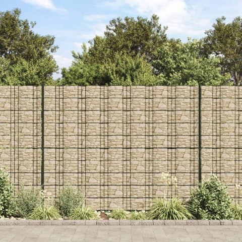 4 x Taśma Ogrodzeniowa 19cm x 35m Osłona Panelowa na Ogrodzenie Płot UV Kamień
