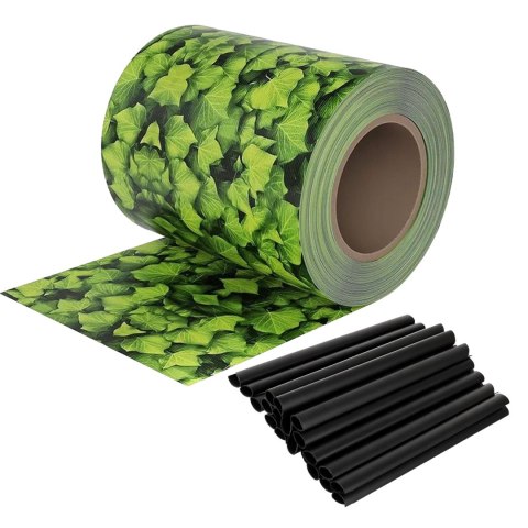 4 x Taśma Ogrodzeniowa 19cm x 35m Osłona Panelowa na Ogrodzenie Płot UV Liście