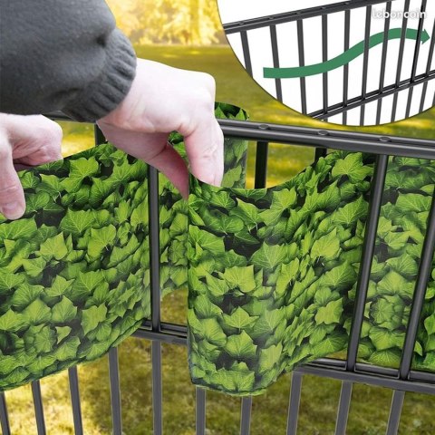 4 x Taśma Ogrodzeniowa 19cm x 35m Osłona Panelowa na Ogrodzenie Płot UV Liście