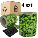 4 x Taśma Ogrodzeniowa 19cm x 35m Osłona Panelowa na Ogrodzenie Płot UV Liście