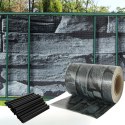 4 x Taśma Ogrodzeniowa 19cm x 35m Osłona Panelowa na Ogrodzenie Płot UV Stone