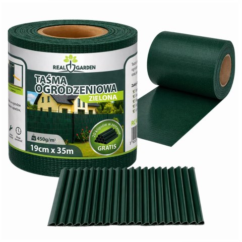 4 x Taśma Ogrodzeniowa 19cm x 35m Osłona Panelowa na Ogrodzenie Płot UV Zielona