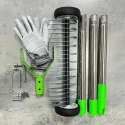 Aerator Wertykulator Ręczny na Kółkach Obrotowy Wahadłowy do Trawnika + Rękawice
