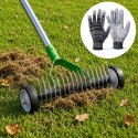 Aerator Wertykulator Ręczny na Kółkach Obrotowy Wahadłowy do Trawnika + Rękawice