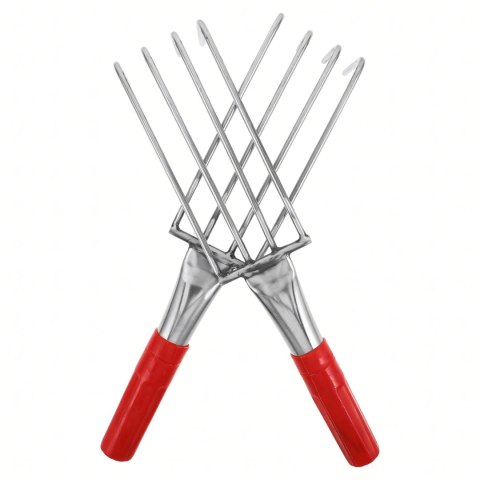 Grabki Ogrodowe Ogrodnicze Metalowe Pazurki do Grabienia Spulchniania 4 Zębne 32 cm