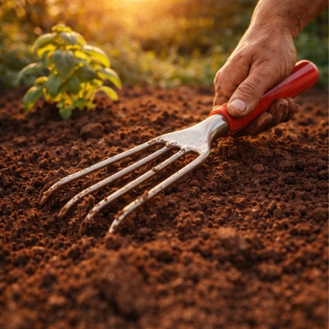 Grabki Ogrodowe Ogrodnicze Metalowe Pazurki do Grabienia Spulchniania 4 Zębne 32 cm