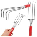 Grabki Ogrodowe Ogrodnicze Metalowe Pazurki do Grabienia Spulchniania 4 Zębne 32 cm