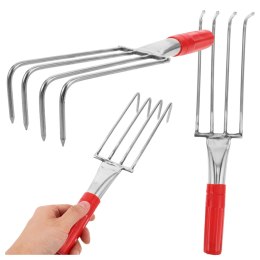 Grabki Ogrodowe Ogrodnicze Metalowe Pazurki do Grabienia Spulchniania 4 Zębne 32 cm