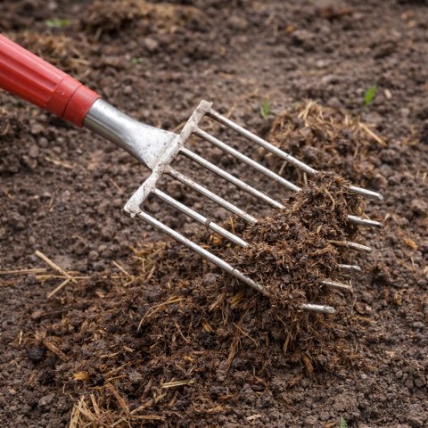 Grabki Ogrodowe Ogrodnicze Metalowe Pazurki do Grabienia Spulchniania 6 Zębne 32 cm