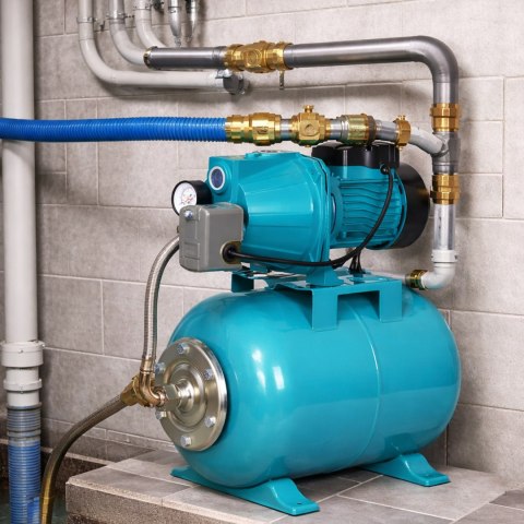 Hydrofor do Wody Pompa Hydroforowa Zbiornik 50L 750W Zestaw Wydajny Mocna