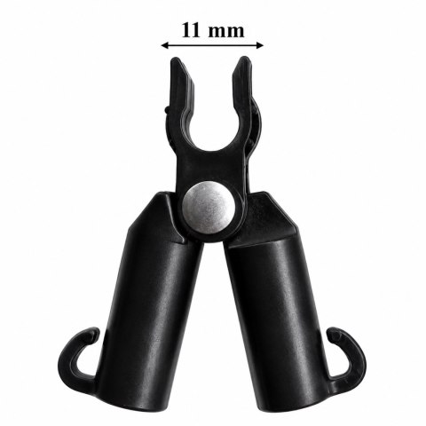 Łącznik Szczytowy Klips Trójnik Zawiasowy do Tyczek Ogrodowych 11mm 4szt