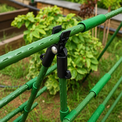 Łącznik Szczytowy Klips Trójnik Zawiasowy do Tyczek Ogrodowych 11mm 4szt