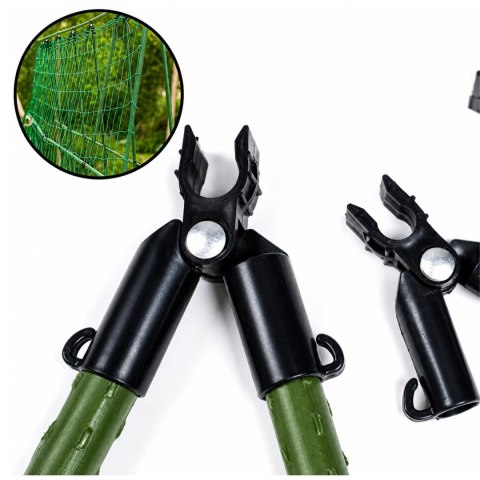Łącznik Szczytowy Klips Trójnik Zawiasowy do Tyczek Ogrodowych 11mm 4szt