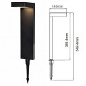 Lampa Solarna Ogrodowa LED Wbijana Słupek Czujnik Zmierzchu Ogród 55cm 2szt.