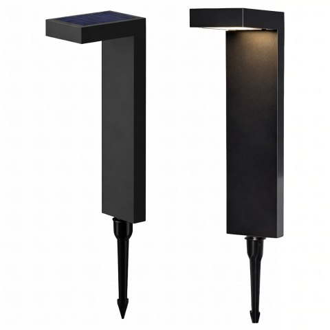Lampa Solarna Ogrodowa LED Wbijana Słupek Czujnik Zmierzchu Ogród 55cm 2szt.