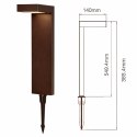 Lampa Solarna Ogrodowa LED Wbijana Słupek Czujnik Zmierzchu Ogród 55cm 2szt.
