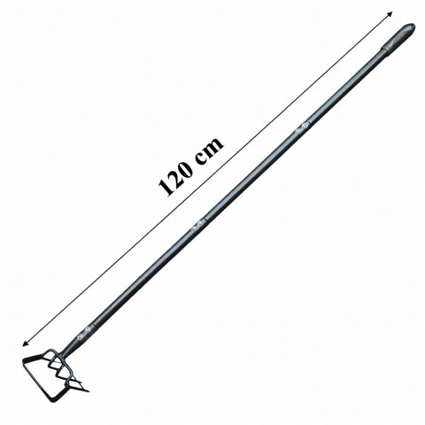 Motyka z Metalowym Trzonkiem Grabie Ogrodowe 3 Sekcyjna z Pazurkami 120cm