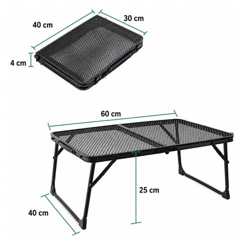 Stół Stolik Składany Turystyczne Przenośny Aluminiowy Biwakowy 60x40cm