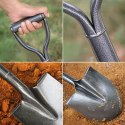 Szpadel Metalowy Łopata Ogrodowa Prosta z Metalowym Trzonkiem 100 cm Mocna