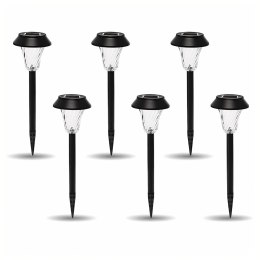 Zestaw Lamp Lampy Ogrodowe Solarne Wbijane Wodoodporne 41cm Zewnętrzne 6szt.