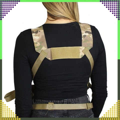 Kamizelka Taktyczna Wosjkowa Ochronna Molle Lekka Airsoft Zasobnik Asg