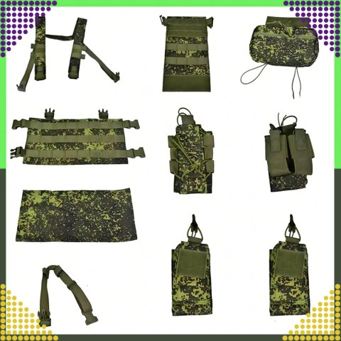Kamizelka Taktyczna Wosjkowa Ochronna Molle Lekka Airsoft Zasobnik Asg
