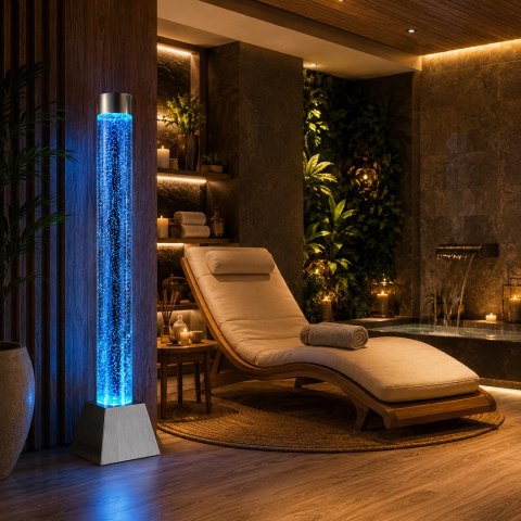 Kolumna Lampka Stojąca Lampa Słup Wodna Bąbelkowa Led RGB 180x15cm Pilot
