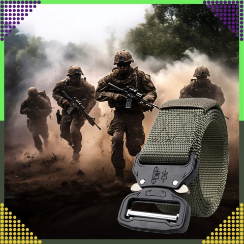 Pas Pasek Taktyczny Wojskowy Survivalowy Parciany QR Mocny do Spodni