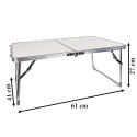 Stolik Turystyczny Składany Aluminiowy Przenośny Biwakowy Wędkarski 61x41cm