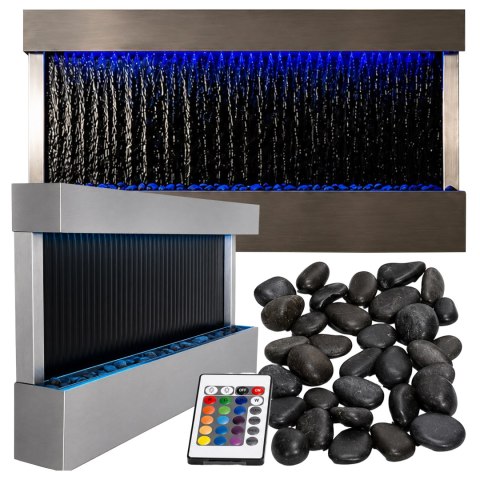 Wisząca Ściana Ścianka Wodna Fontanna Kaskadowa LED RGB Kolory 120x60x13cm