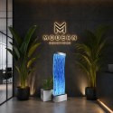 Wolnostojąca Ściana Ścianka Wodna Bąbelkowa Fontanna LED Kolory 183x50x28cm
