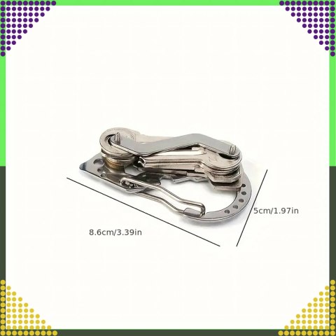 Brelok Breloczek Karabińczyk do Kluczy Wielofunkcyjny Survival Multi-Tool