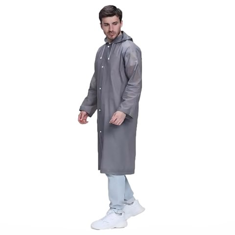 Ponczo Płaszcz Poncho Peleryna Przeciwdeszczowa z Kapturem Ryby Rower Uniwersalne Grube 140g