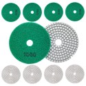 10x Tarcza Diamentowa Polerska 80mm do Szlifowania Gresu Płytek Na Rzep 1000