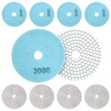 10x Tarcza Diamentowa Polerska 80mm do Szlifowania Gresu Płytek Na Rzep 2000
