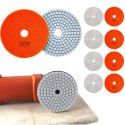10x Tarcza Diamentowa Polerska 80mm do Szlifowania Gresu Płytek Na Rzep 300