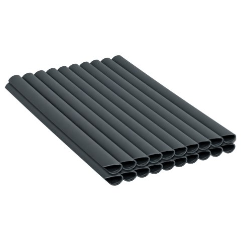 50x Klipsy do Taśmy Ogrodzeniowej Zaczepy Montażowe Osłony Antracyt 19cm 20 szt